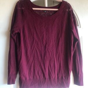 Torrid Sweater with lace details.